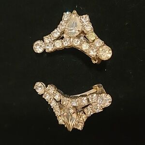 Elegant Gold and Silver Crystal Earrings